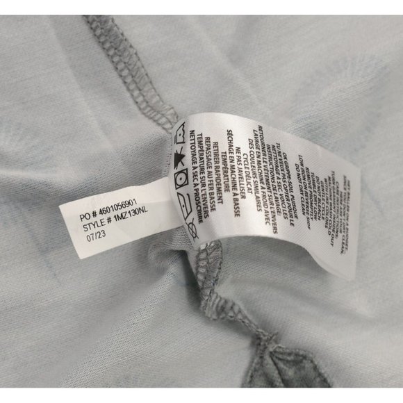 Travis Mathew Golf Polo Shirt Men's XL Gray Purple Blue Floral Pattern Spell Out - Picture 9 of 9